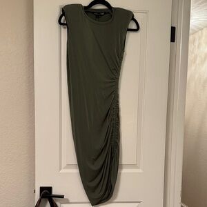Veronica Beard Asymmetrical Olive Dress